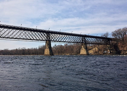 brug, rivier, Schraag, brug - mens gemaakte structuur