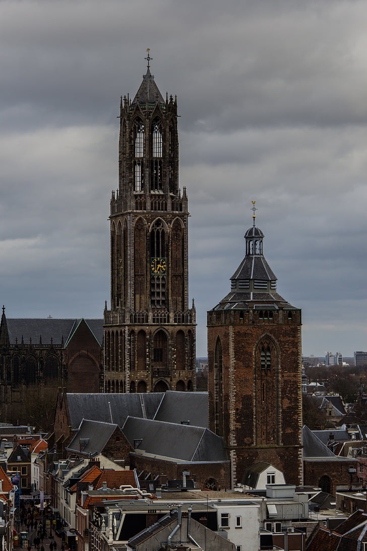 Utrecht, Dom tower, Merkezi, Kule, Kilise, kilise kulesi, mimari