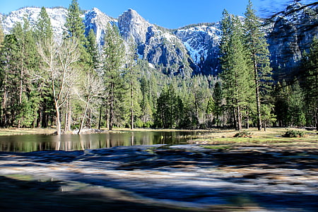 Yosemite, hegyek, természet, táj, California, Amerikai Egyesült Államok, Park