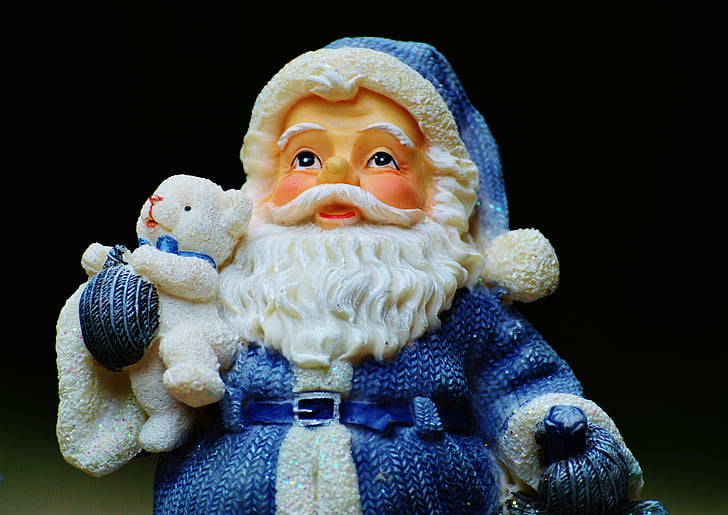 jul, Santa claus, Figur, dekoration, Nicholas, gåvor, december