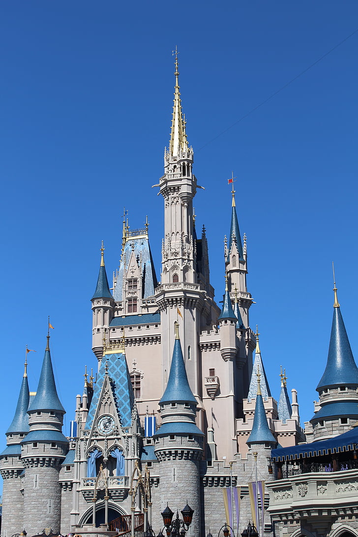 Disney world, magiczne królestwo, Florida, Orlando, Disney, Zamek, Architektura