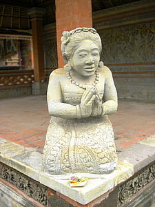 Frau Stein, Tempel-Skulptur, Skulptur, Tempel, Religion, religiöse Denkmäler, Buddhismus