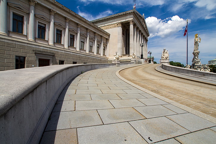 Viena, Parlamento, entrada principal, Austria, arquitectura