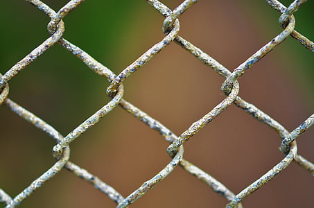 chainlink, fence, chain, wire, metal, security, industrial