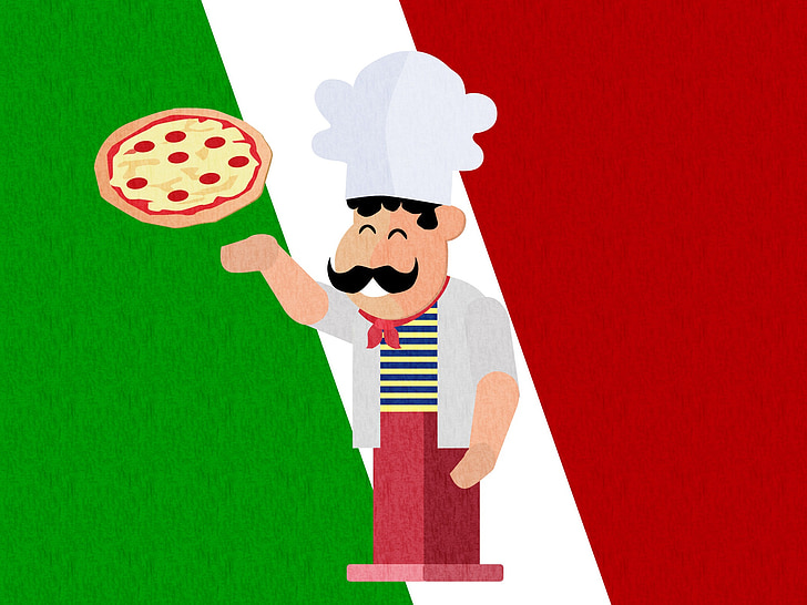 pizza, Italienska, mat