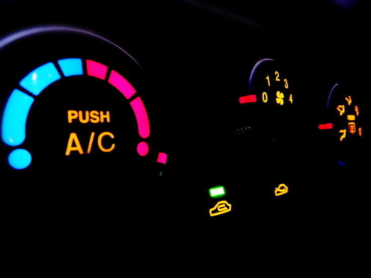 car, the instrument panel, air conditioning, lighting