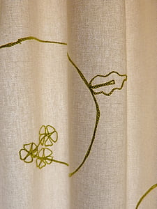cortina, serapilheira, bordado, tecido, textura, espalha-se