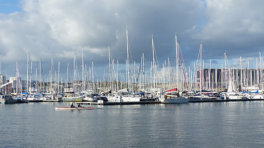 セーリング ヨット, segelboothafen, 帆, 港のボート, セーリング ボート, セーラー, マストの帆