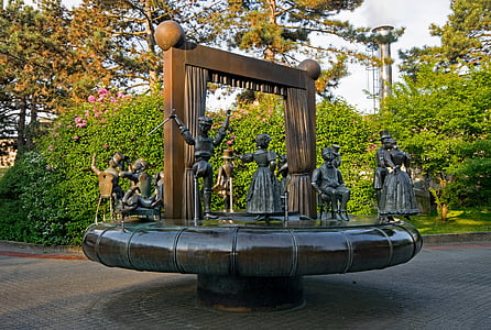 Darmstadt, Hessen, Duitsland, datterich fontein, datterich, fontein, cultuur