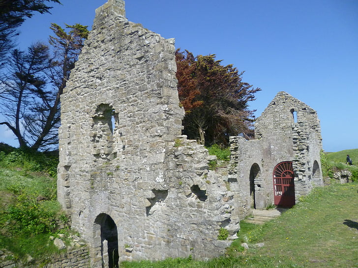 Insel batz, Ruine, Kirche