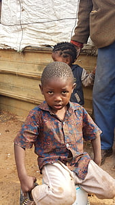 barn, Afrika, personer, barn, fattigdom