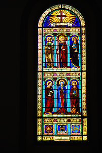 Glasmalerei-Fenster, Kirche, Farbe, Toskana, Vinci, Farben, Italien