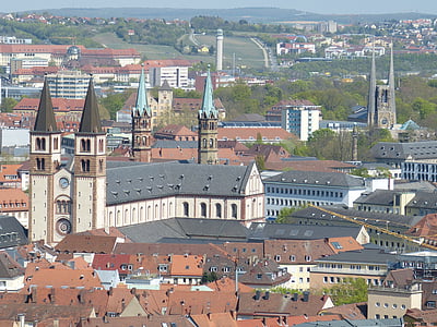 뷔르츠부르크, 바바리아, 스위스 프랑, 역사적으로, 오래 된 도시, 아키텍처, 보기