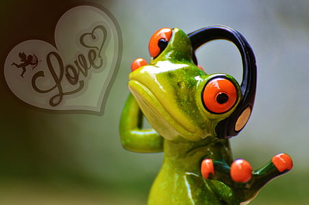 愛, バレンタインの日, ポーズ, 心, 面白い, カエル, 動物