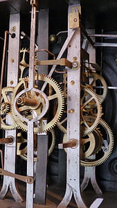 trybko, el mecanismo de, del engranaje, mecánica, reloj, reloj
