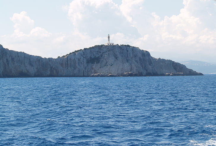 Faro, roccia, mare, blu, natura, Costa, montagna