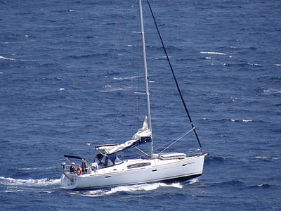 sailing boat, sailor, sea, sail, mallorca, sports sailing, water sports