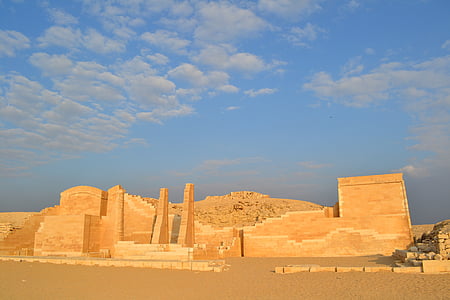 Egypten, Memphis, sand, landskab, trin pyramide, Djoser, historiske