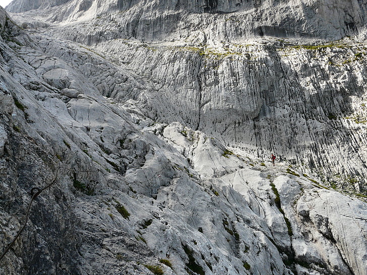 escalada, Roca, caminada, muntanyenc, cuneta de pedra, wilderkaiser, muntanyes
