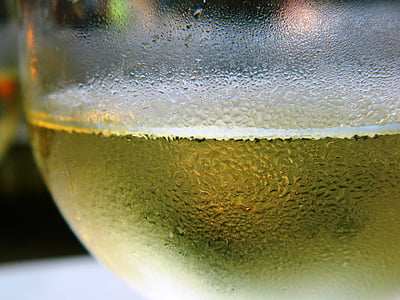 wino, białe wino, szkło, Kieliszki do wina