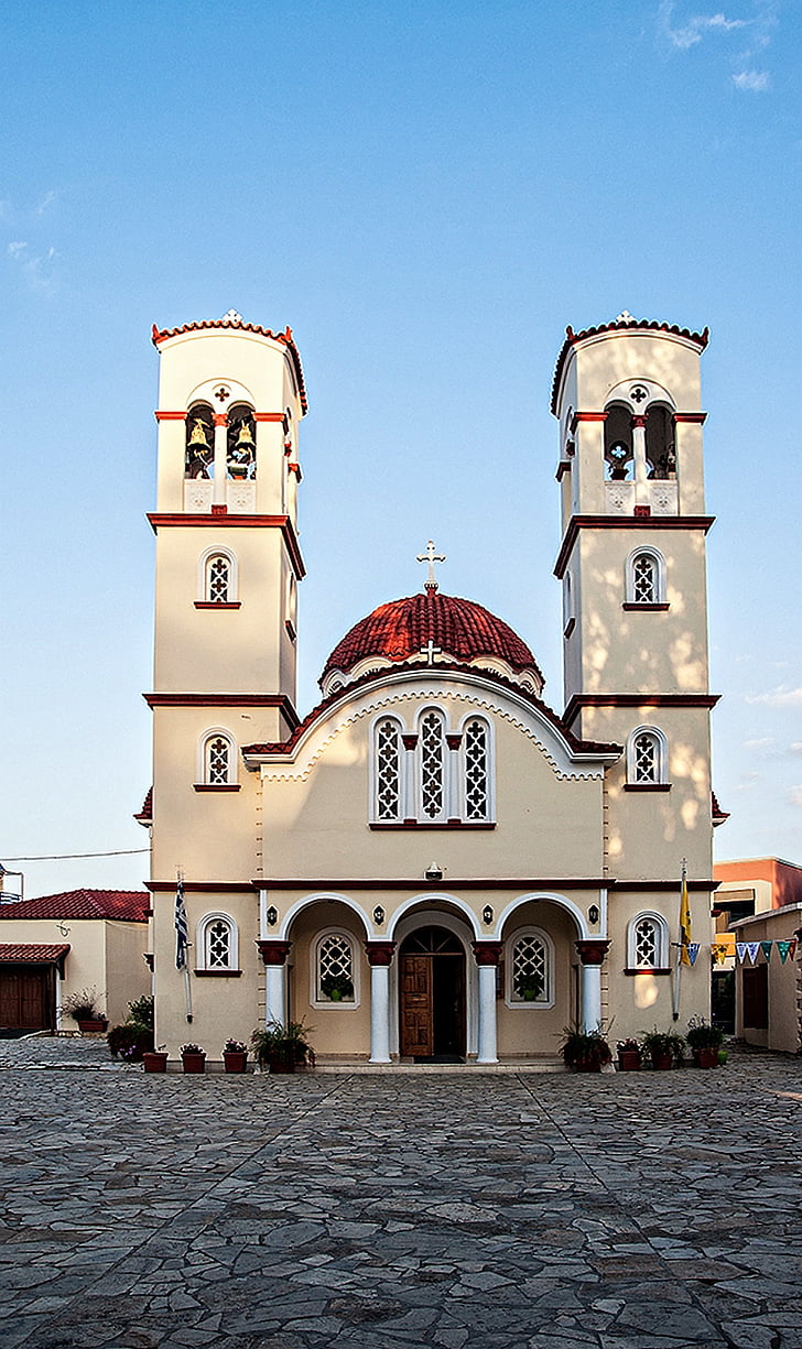 greece, island, greek church, holiday, facade, religion, crete