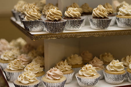 fotografia, cupcakes, sobremesa, comida, Copa, bolos, doces