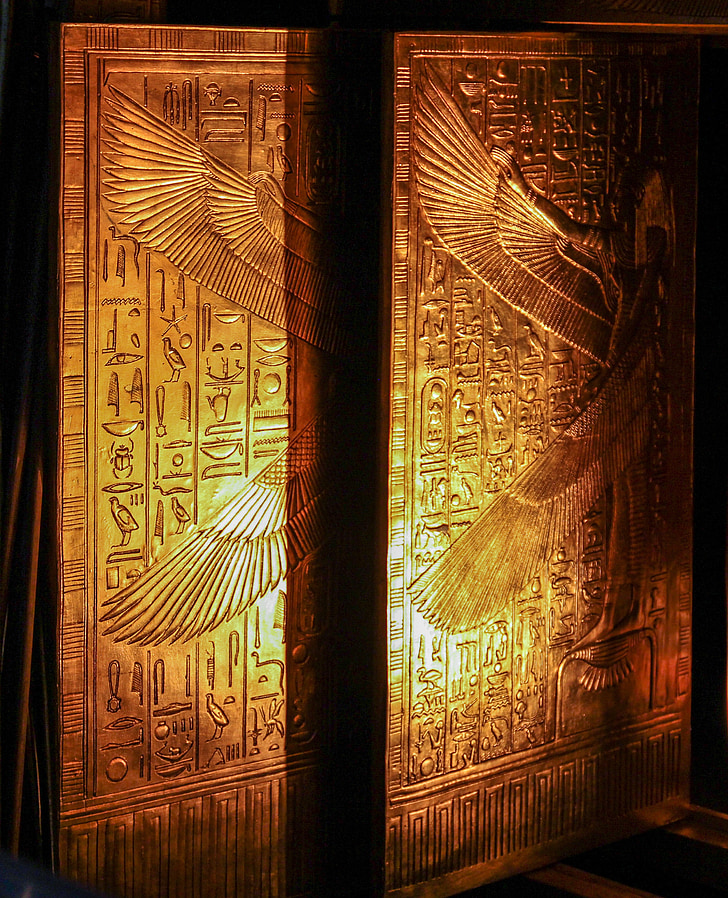 Tutanhamon, uksed, kuldne, aare, väärtuslik, kuld, Egiptus