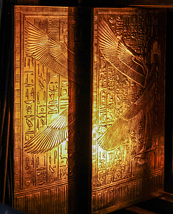Tutanchamon, dveře, zlatý, poklad, hodnotné, zlato, Egypt