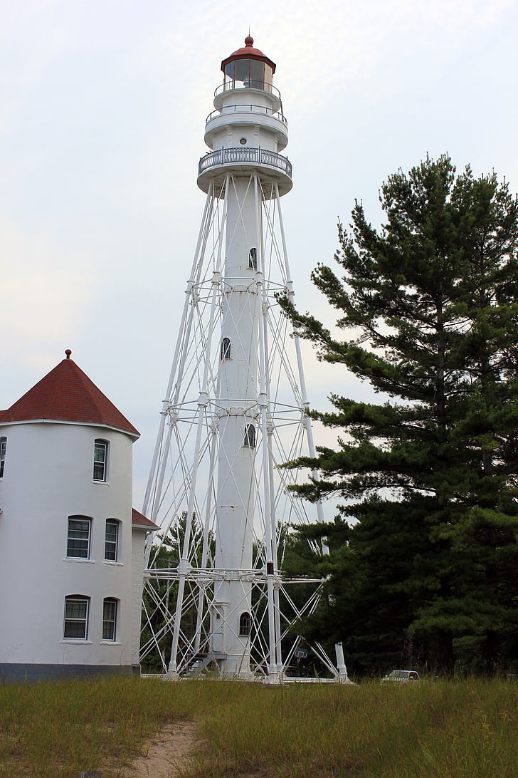 Lighthouse, USA, Wisconsin, Point beach, State park, tornet, berömda place