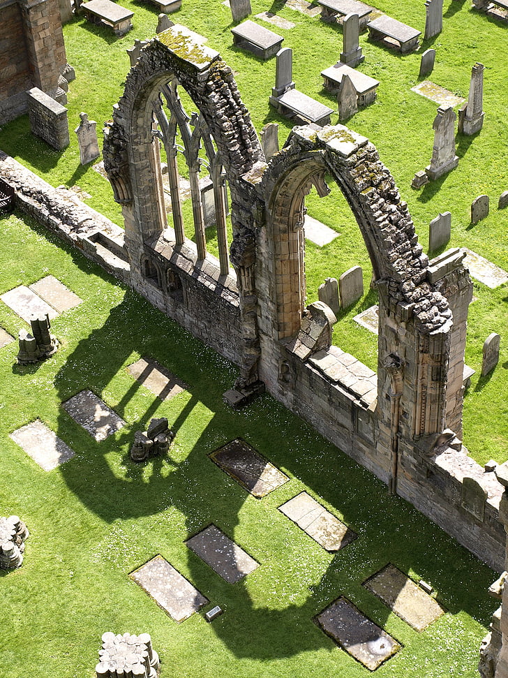 Skotland, Elgin, Cathedral, ruin, vindue, Arch, skygge