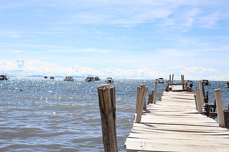 Boliwia, Titicaca, Jezioro, Ameryka, Andes, wody, niebieski