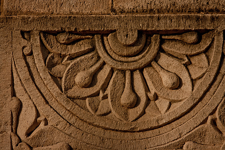 tallas de piedra, grabado, fachada, indio, India, Asia, antigua
