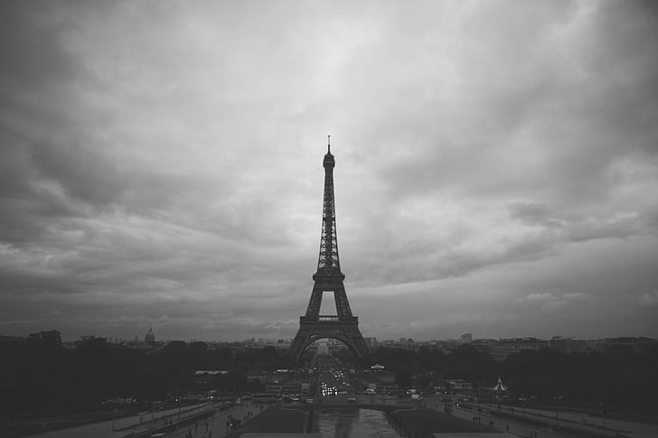 Paříž, Eiffel, věž, ilustrace, Architektura, budova, infrastruktura