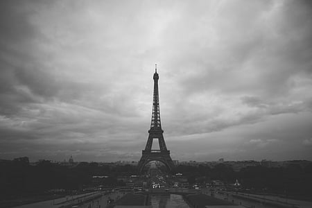 Parijs, Eiffel, toren, illustratie, het platform, gebouw, infrastructuur