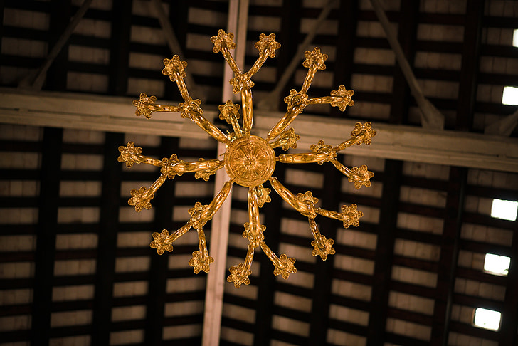 interior, Iglesia, Candelabro