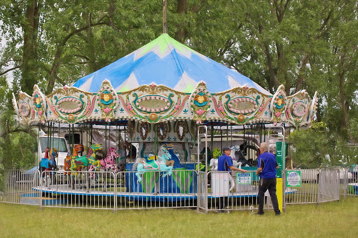 Carousel horse, carrousel, Amusement, Park, rit, paard, Carnaval