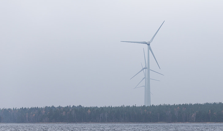 windmills, renewable energy, power, sky, grey, alternative, energy
