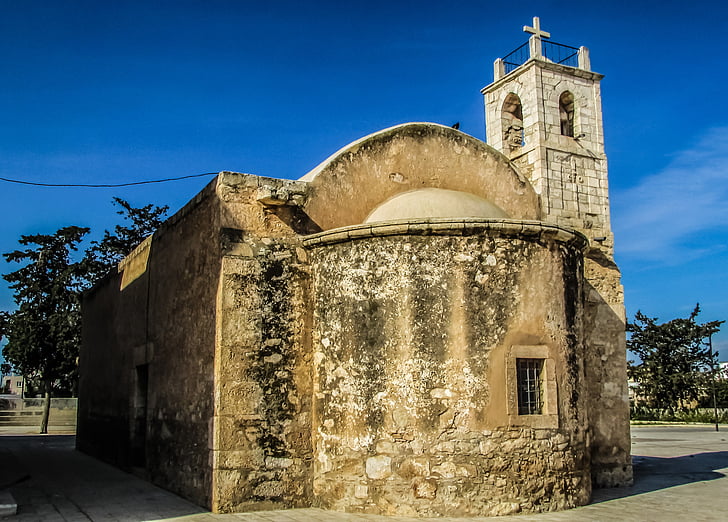 Kypr, Xylofagou, Ayios georgios, kostel, středověké