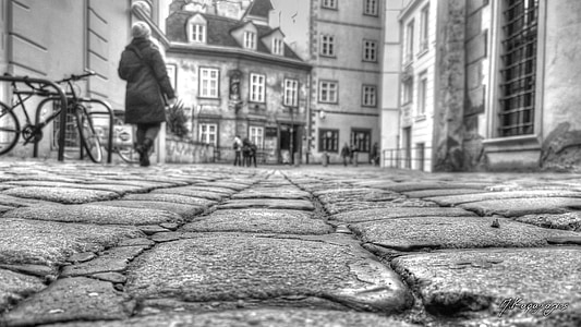 cidade, Viena, ruas, calçada