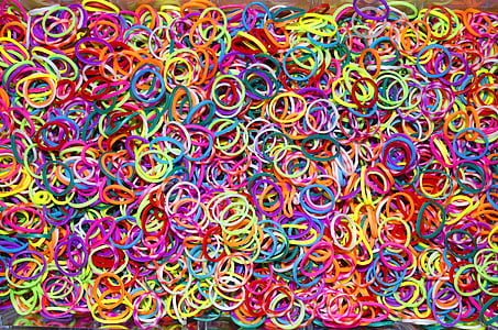 rubber, rubber bands, bands, colour, colorful, bright, blue