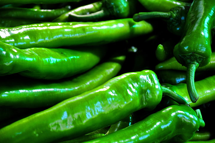 peppar, grön, spetsiga peppar, vegetabiliska, mat, fräschör, ekologisk