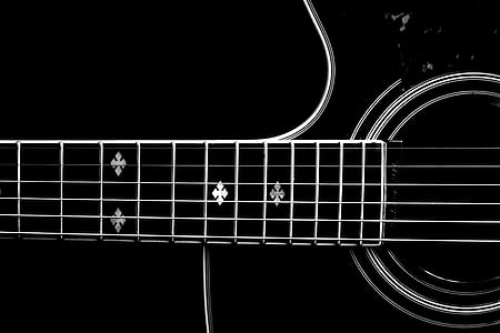 music, instrument, guitar, close up, musical instrument, black background, recording studio
