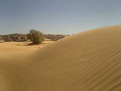 沙漠, 阿尔及利亚, 撒哈拉沙漠, 沙子, 沙丘, djanet
