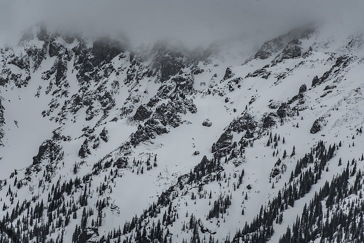 sne, dækket, Mountain, dag, baggrunde, ingen mennesker, udendørs