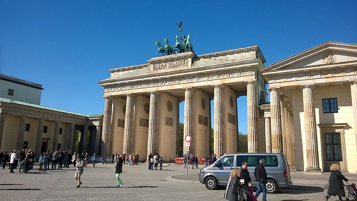 brandenburger tor, Berlim, arquitetura, Monumento, Alemanha, Alemão