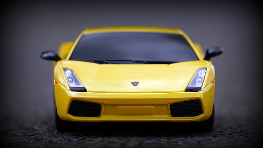màu vàng, Lamborghini, Gallardo, chết, diễn viên, đồ chơi, xe hơi