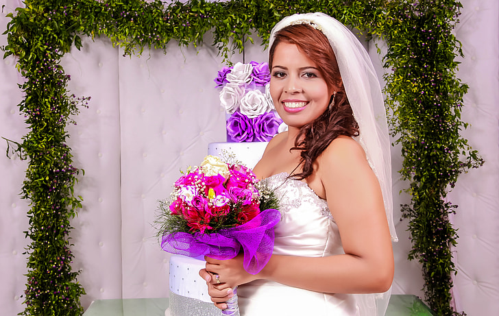 wedding, ceremony, bouquet, roses, flowers