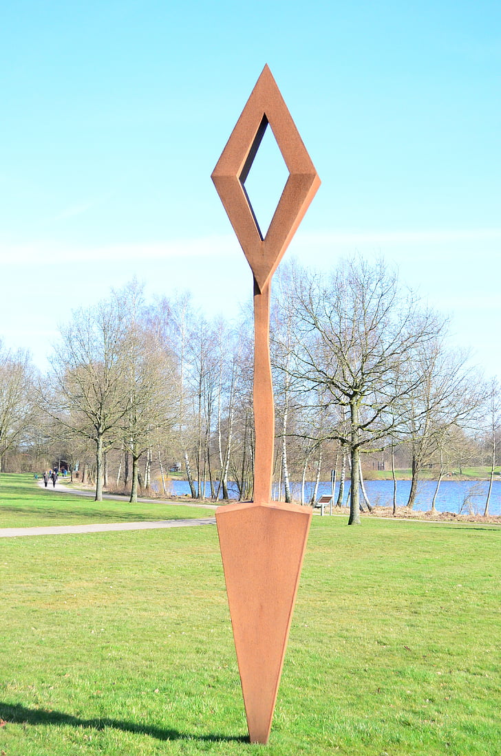 escultura, obra de arte, Fig.7, Parque del paisaje, escultura de hierro, hierro