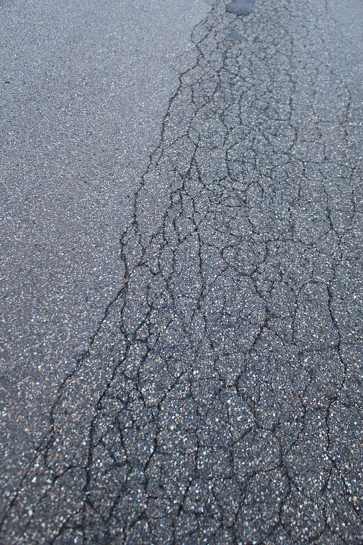carretera, asfalt, estructura, dany de carretera, textura