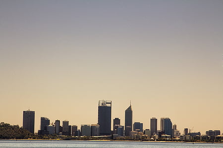 Nyugat-Ausztrália, város perth, Perth, Ausztrália, nyugati, városi, folyó